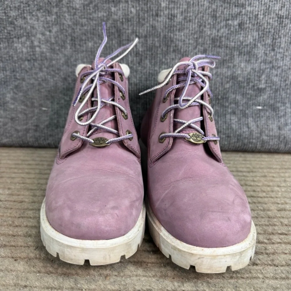 Timberland Nellie Chukka Double Waterproof Boots Lavender Purple White Sole 8